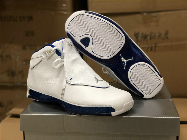 AIR JORDAN 18 RETRO White/Sport Royal/White/Metallic Silver AA2494-106