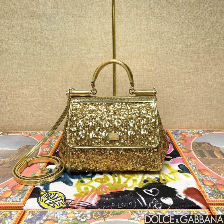 Wholesale Cheap Aaa quality Replica D.olce Gabbana Sicily Leather Tote Shoulder Bags for Sale