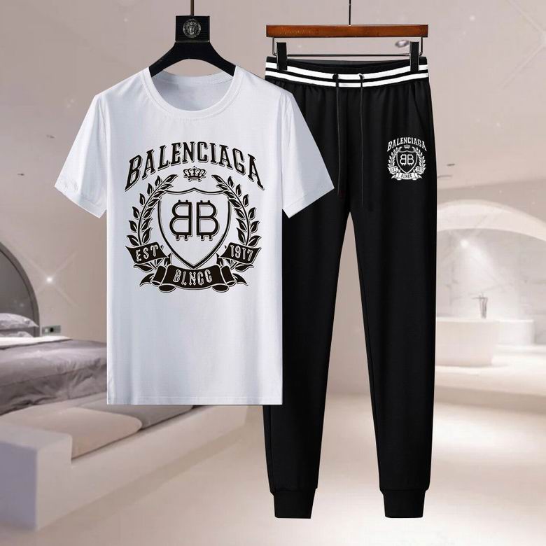 Wholesale Cheap B.alenciaga Short Sleeve Replica Tracksuits for Sale