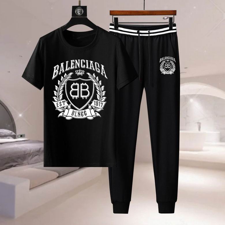 Wholesale Cheap B.alenciaga Short Sleeve Replica Tracksuits for Sale