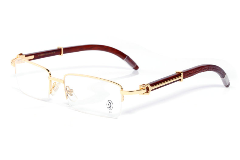 Wholesale Cheap Cartier Wooden Glasses Frames for sale