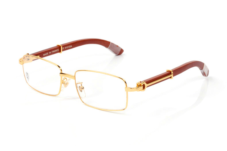 Wholesale Cheap Cartier Wooden Glasses Frames for sale