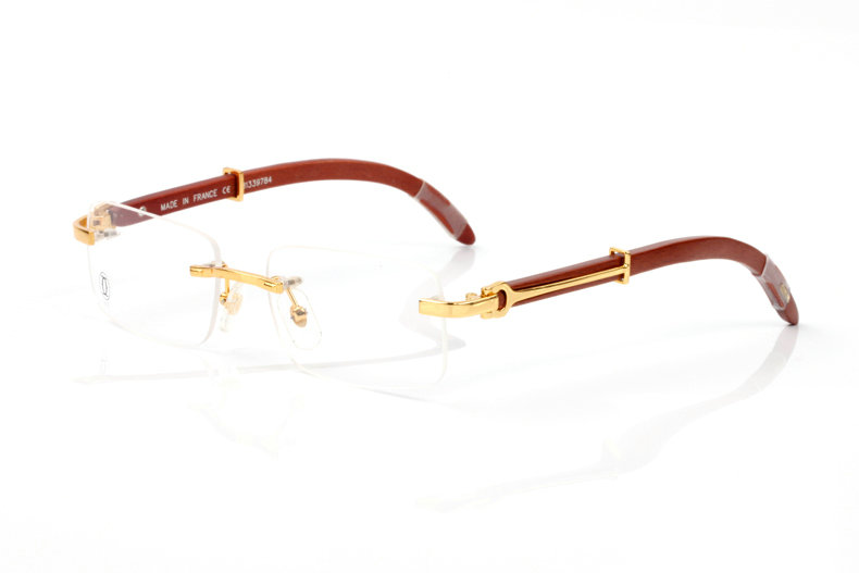 Wholesale Cheap Cartier Wooden Glasses Frames for sale