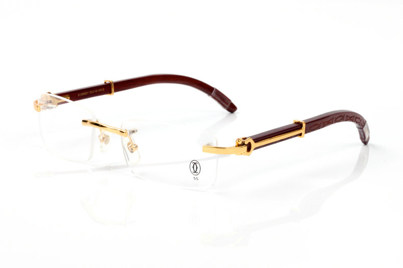 Wholesale Cheap Cartier Wooden Glasses Frames for sale