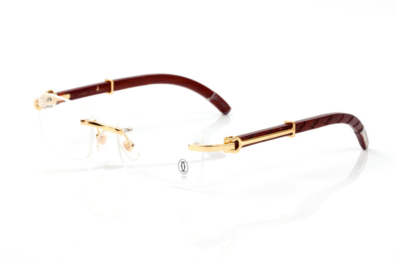 Wholesale Cheap Cartier Wooden Glasses Frames for sale