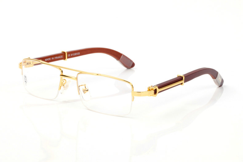 Wholesale Cheap Cartier Wooden Glasses Frames for sale