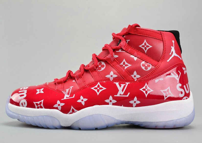 Wholesale Supreme X Louis Vuitton X Nike Air Jordan 11 Shoes for Sale-049