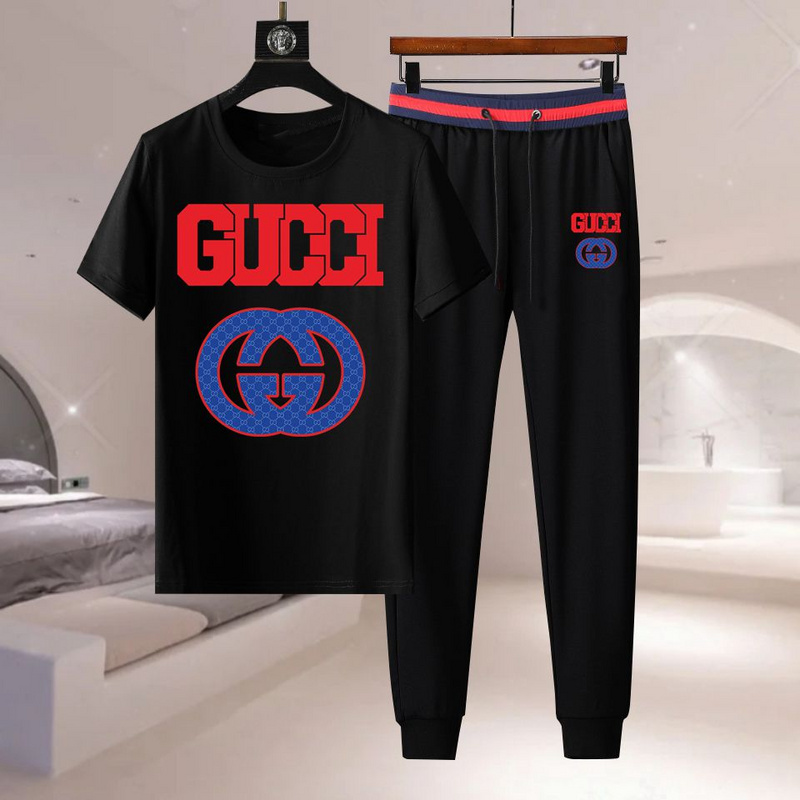 Wholesale Cheap G.ucci Short Sleeve Tracksuits mens for Sale