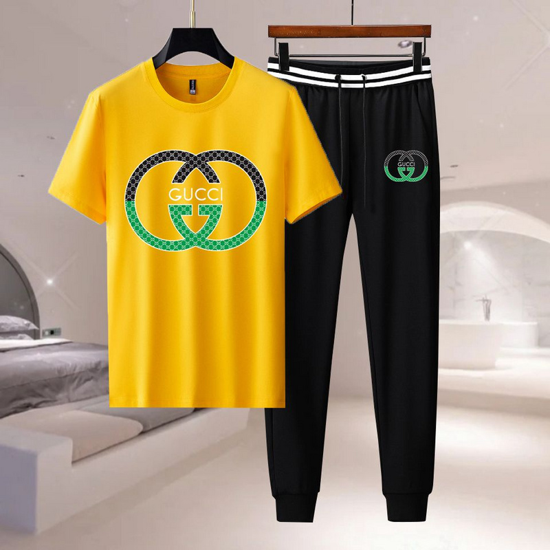 Wholesale Cheap G.ucci Short Sleeve Tracksuits mens for Sale