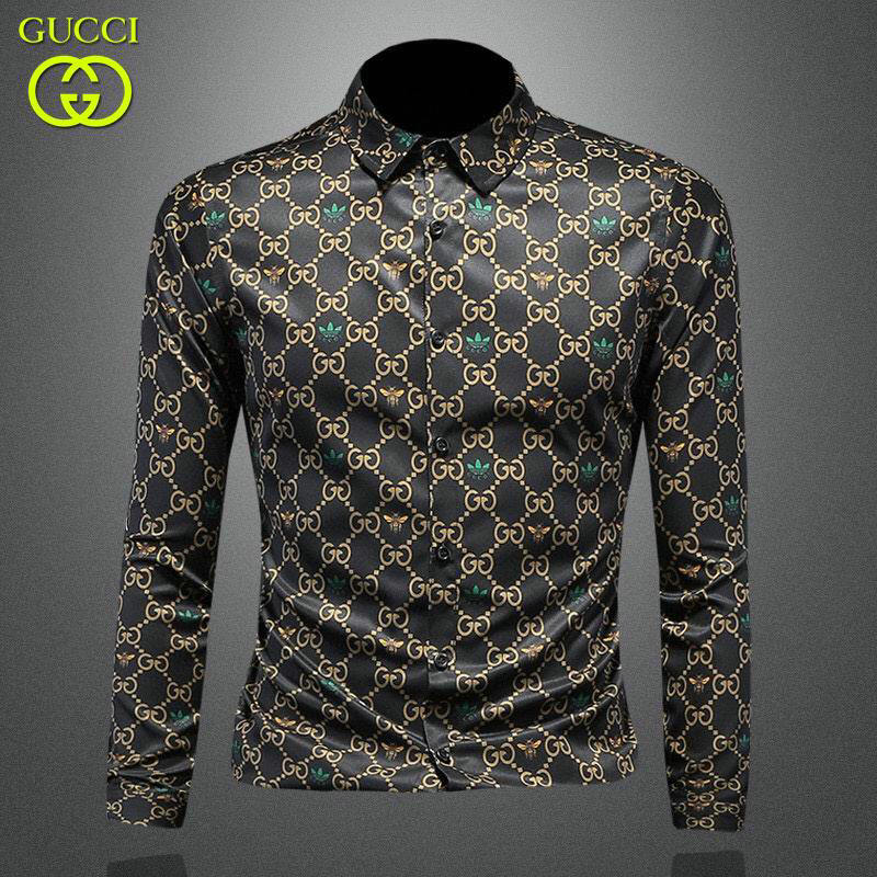 Wholesale Cheap G.ucci Long Sleeve Mens Shirts for Sale