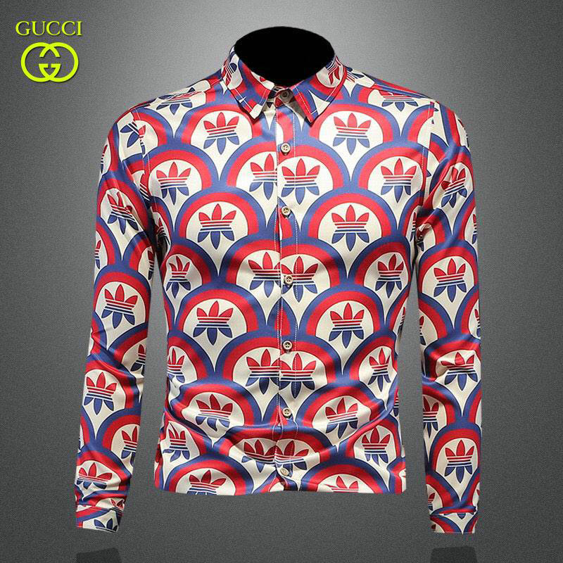 Wholesale Cheap G.ucci Long Sleeve Mens Shirts for Sale