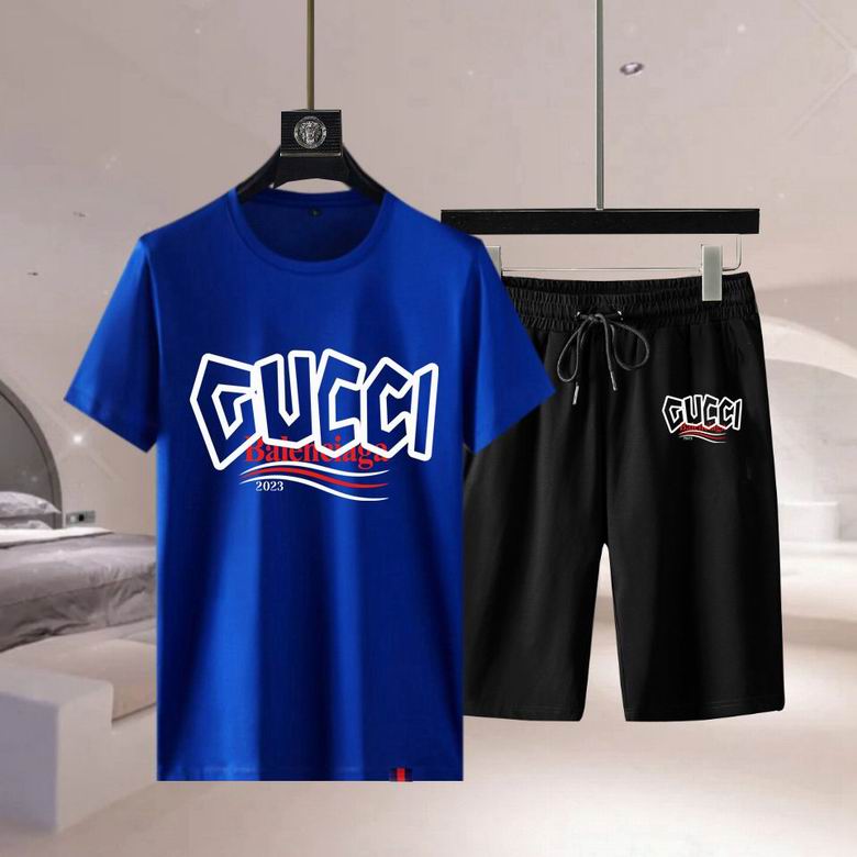 Wholesale Cheap G.ucci Short Sleeve Replica Tracksuits for Sale