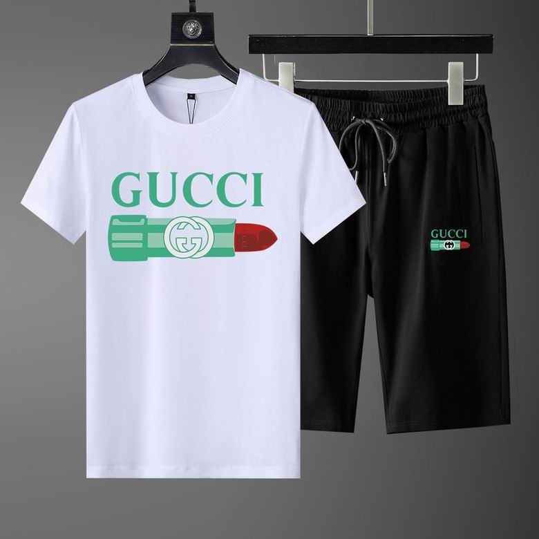 Wholesale Cheap G.ucci Short Sleeve Replica Tracksuits for Sale