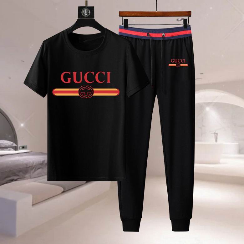 Wholesale Cheap G.ucci Short Sleeve Replica Tracksuits for Sale