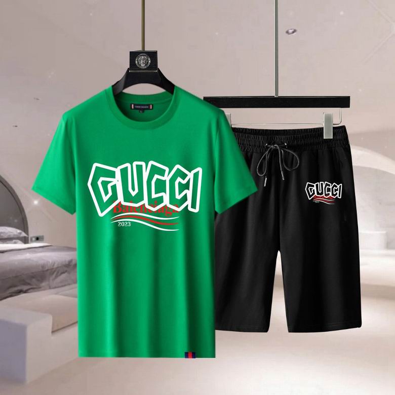 Wholesale Cheap G.ucci Short Sleeve Replica Tracksuits for Sale