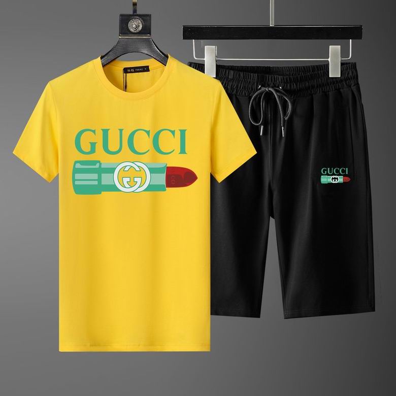 Wholesale Cheap G.ucci Short Sleeve Replica Tracksuits for Sale