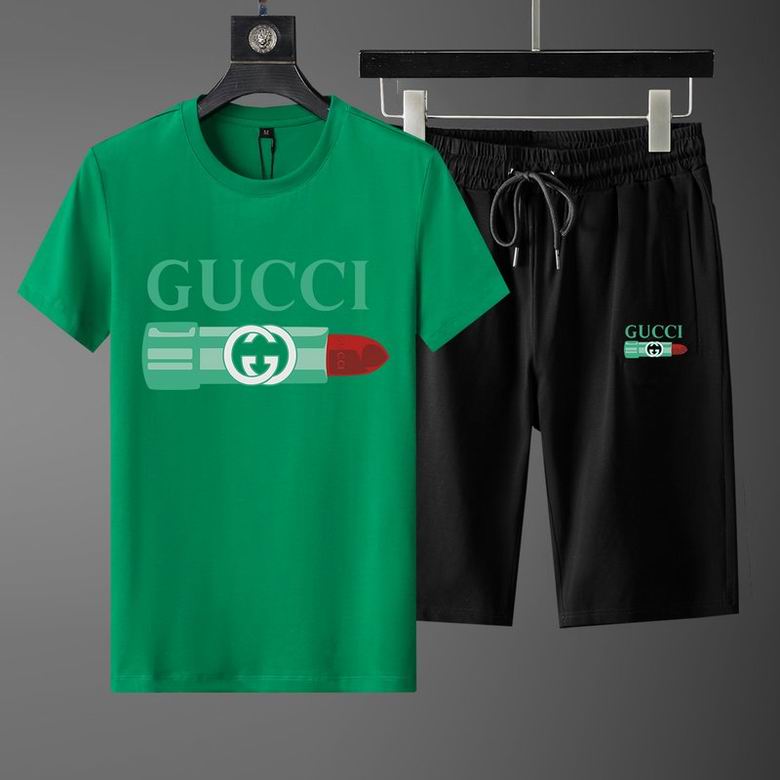 Wholesale Cheap G.ucci Short Sleeve Replica Tracksuits for Sale