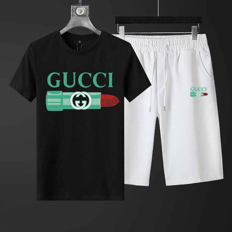 Wholesale Cheap G.ucci Short Sleeve Replica Tracksuits for Sale