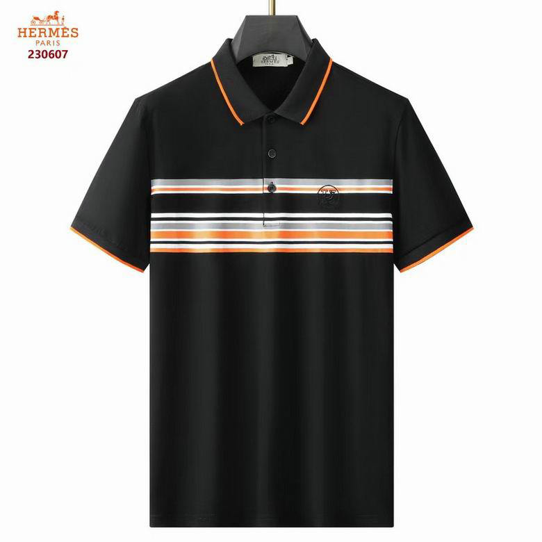 Wholesale Cheap Hermes Short Sleeve Lapel T Shirts for Sale