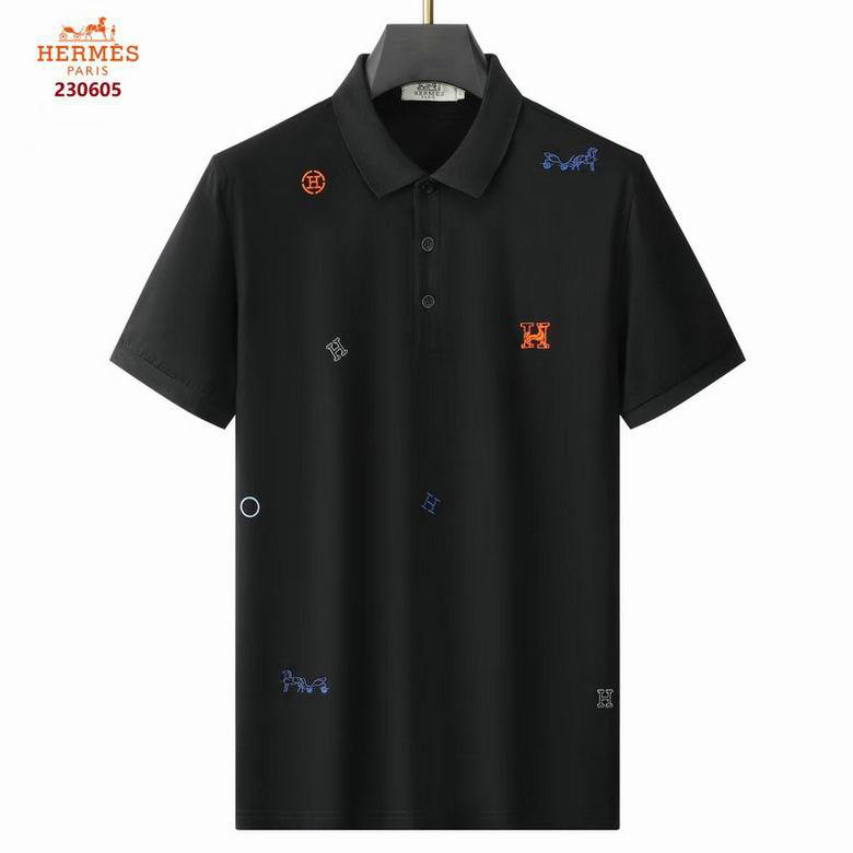 Wholesale Cheap Hermes Short Sleeve Lapel T Shirts for Sale