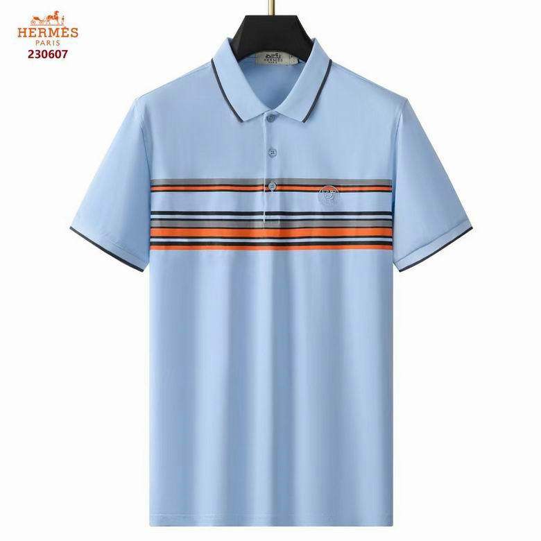 Wholesale Cheap Hermes Short Sleeve Lapel T Shirts for Sale