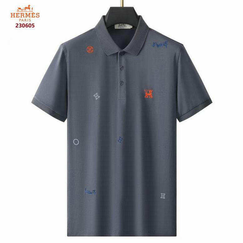 Wholesale Cheap Hermes Short Sleeve Lapel T Shirts for Sale