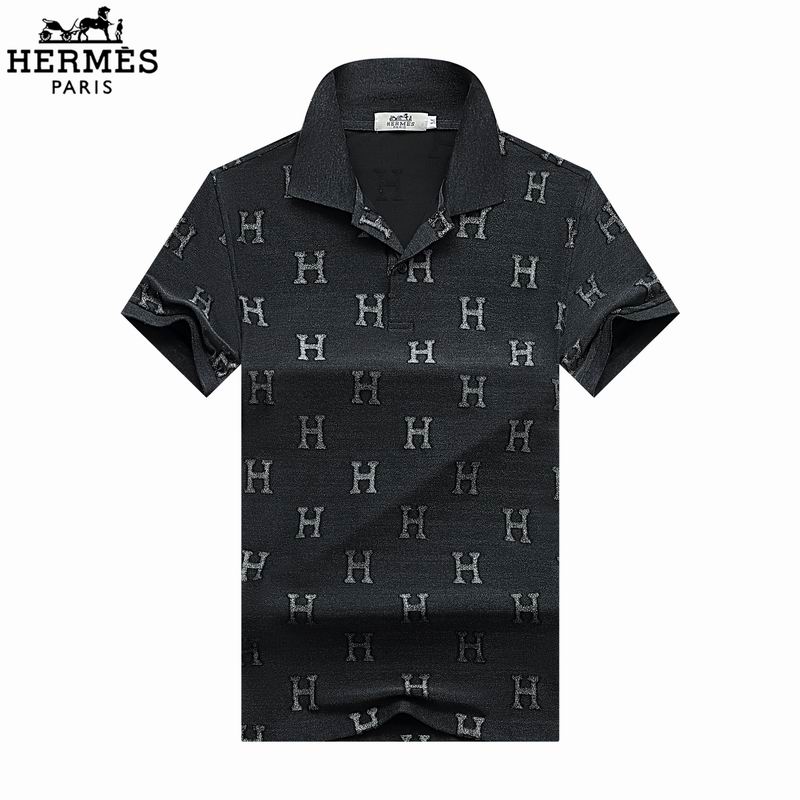 Wholesale Cheap H.ermes Short Sleeve Lapel T Shirts for Sale