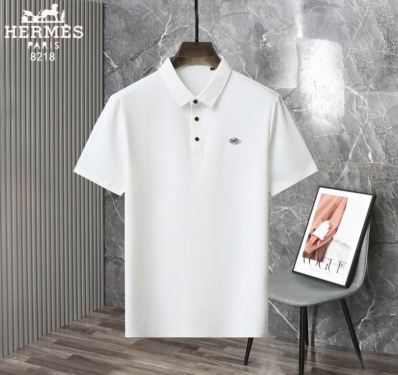 Wholesale Cheap H.ermes Short Sleeve Lapel T Shirts for Sale