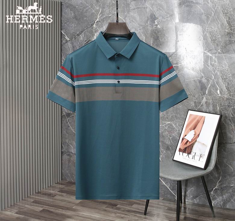 Wholesale Cheap H.ermes Short Sleeve Lapel T Shirts for Sale