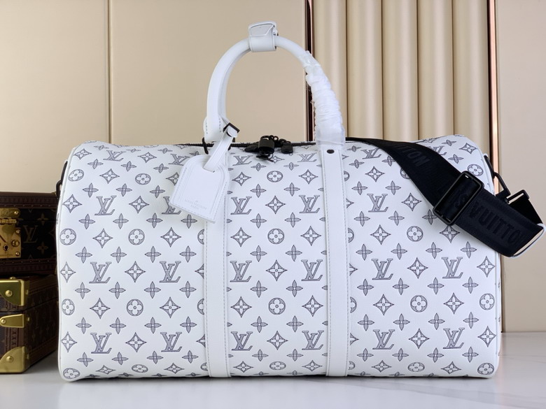 Wholesale Cheap AAA Louis Vuitton Keepall Bandoulière 50 Monogram Shadow Travel Bags for Sale