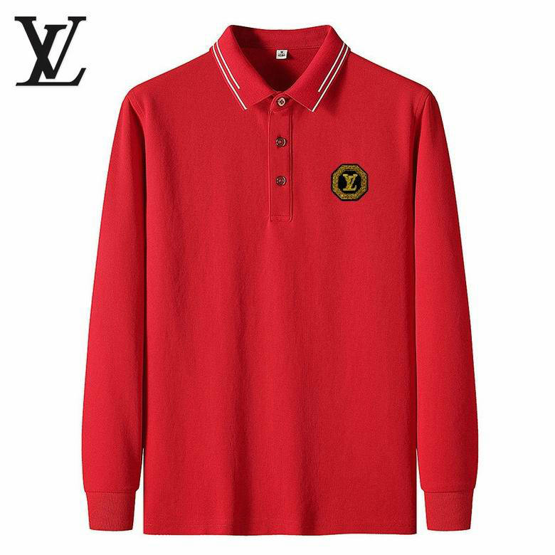 Wholesale Cheap Lv Long Sleeve Lapel T Shirts for Sale