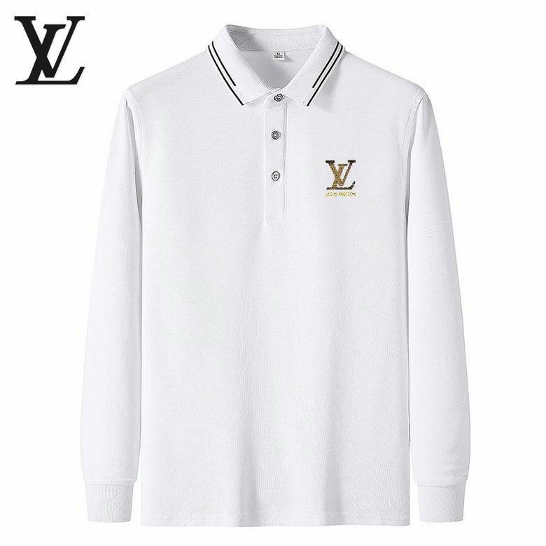 Wholesale Cheap Lv Long Sleeve Lapel T Shirts for Sale