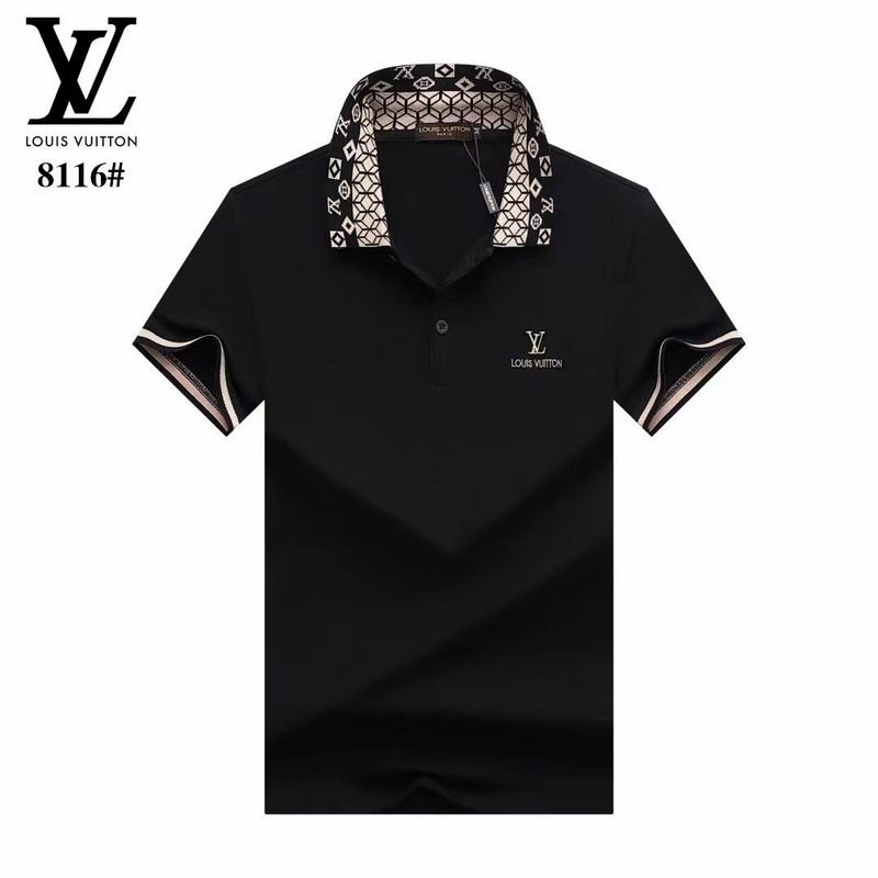 Wholesale Cheap LV Short Sleeve Lapel T Shirts for Sale