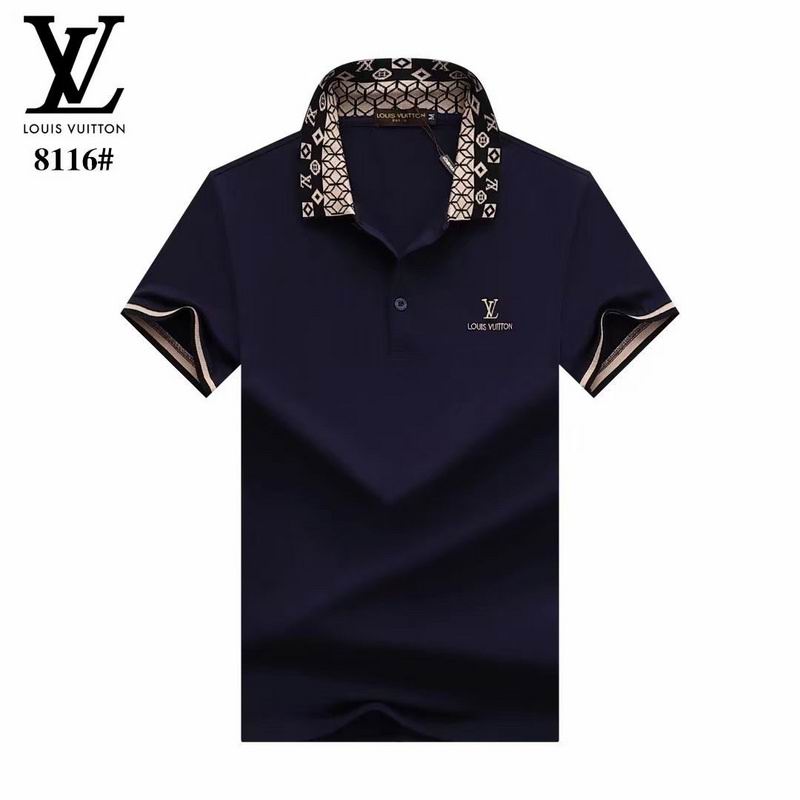 Wholesale Cheap LV Short Sleeve Lapel T Shirts for Sale