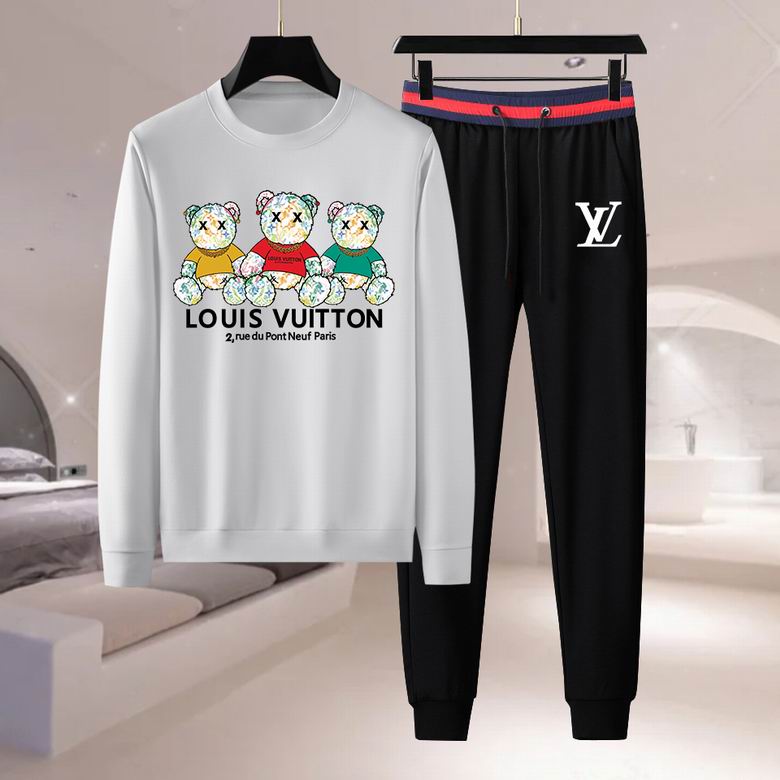 Wholesale Cheap Louis Vuitton Long Sleeve replica Tracksuits for Sale