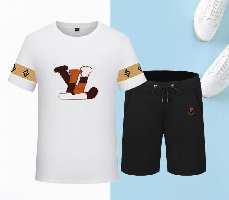 Wholesale Cheap Lv Short Sleeve Tracksuits for Sale