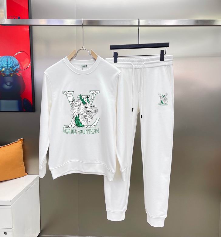 Wholesale Cheap Louis Vuitton Long Sleeve replica Tracksuits for Sale