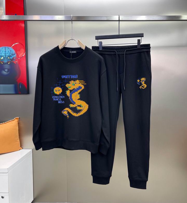 Wholesale Cheap Louis Vuitton Long Sleeve replica Tracksuits for Sale