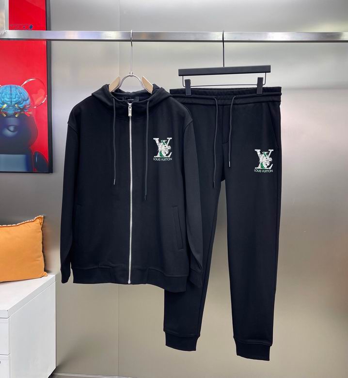 Wholesale Cheap Louis Vuitton Long Sleeve replica Tracksuits for Sale