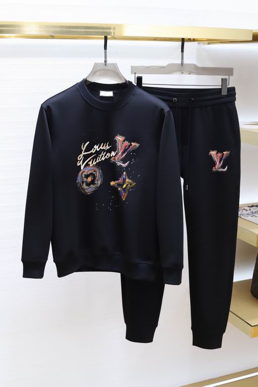 Wholesale Cheap Louis Vuitton Long Sleeve replica Tracksuits for Sale