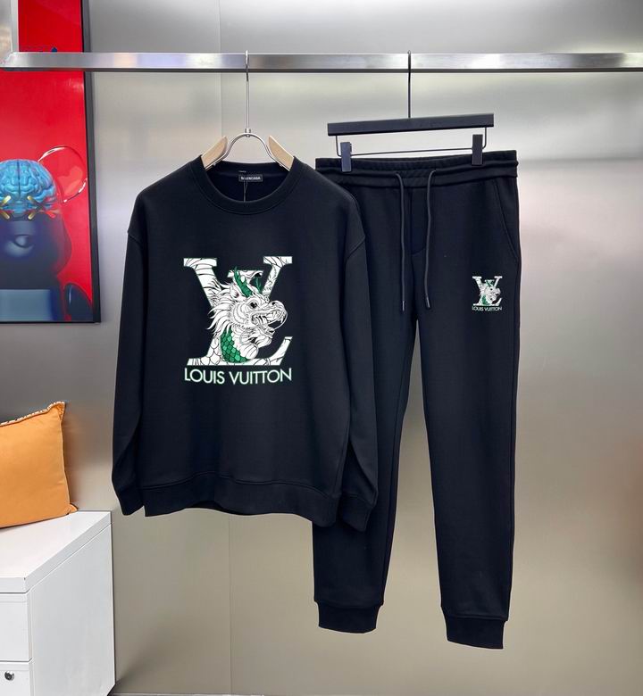 Wholesale Cheap Louis Vuitton Long Sleeve replica Tracksuits for Sale