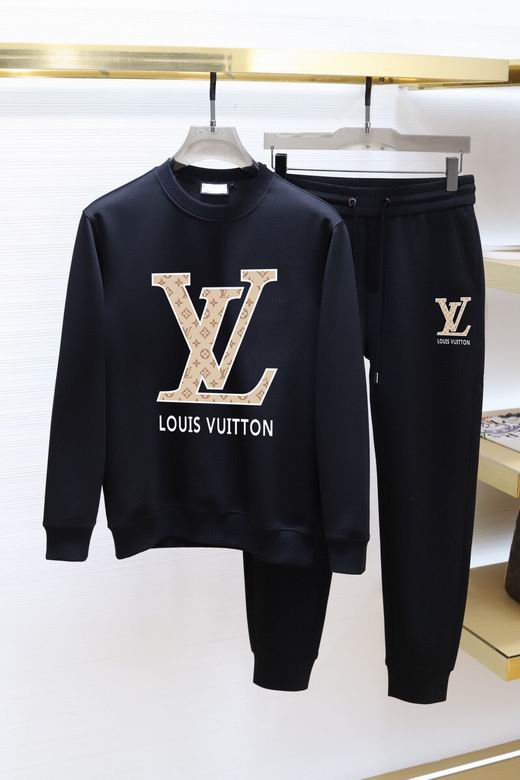 Wholesale Cheap Louis Vuitton Long Sleeve replica Tracksuits for Sale