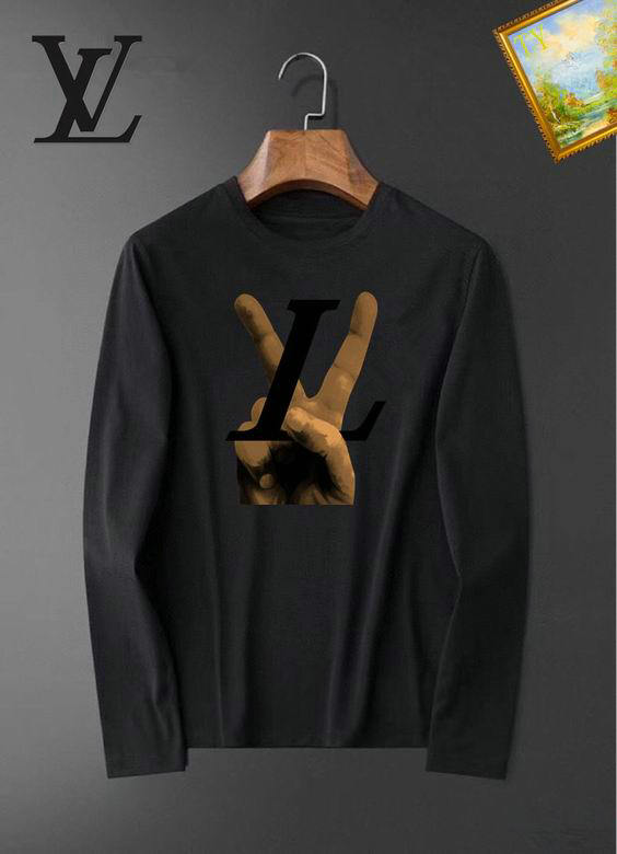 Wholesale Cheap Louis Vuitton Long Sleeve men T Shirts for Sale