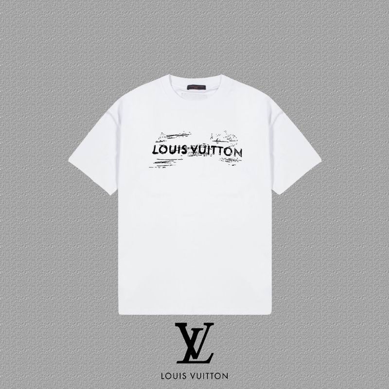 Wholesale Cheap Louis Vuitton Womens Short Round Collar T Shirts for Sale