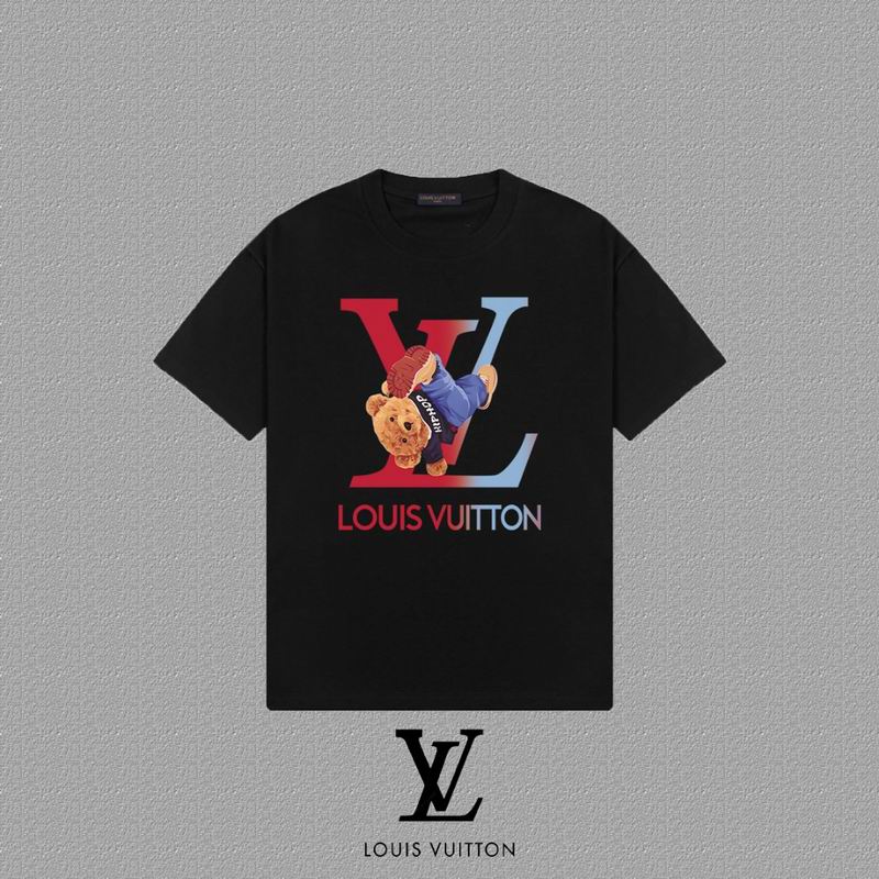 Wholesale Cheap Louis Vuitton Womens Short Round Collar T Shirts for Sale