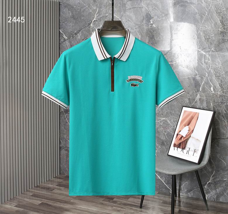 Wholesale Cheap Lacoste Short Sleeve Lapel T Shirts for Sale