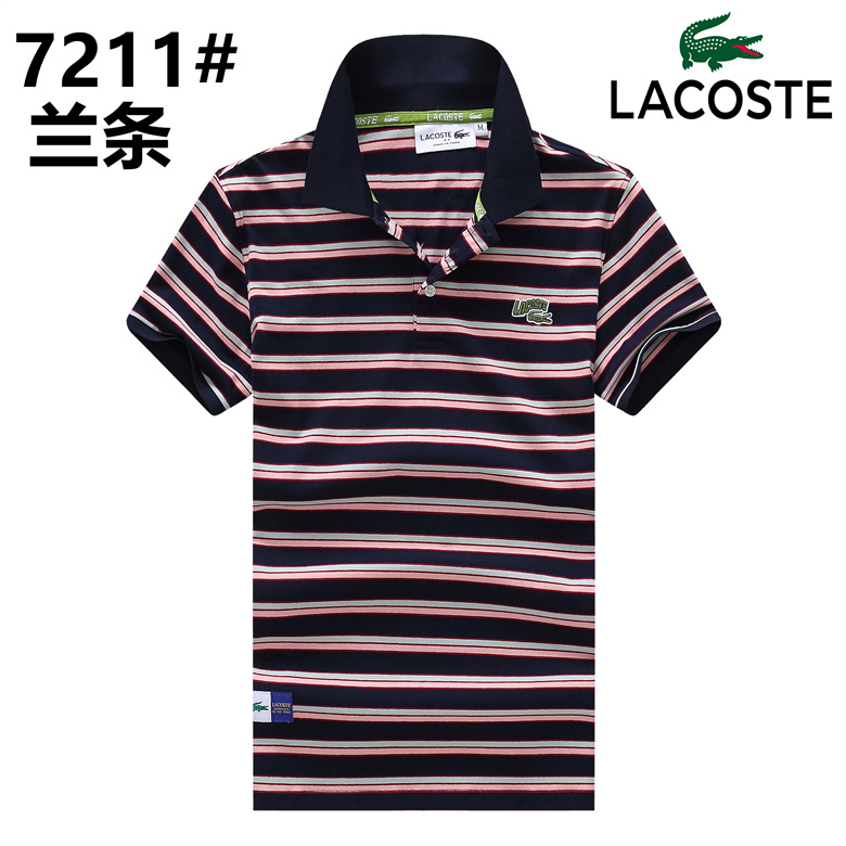 Wholesale Cheap Lacoste Short Sleeve Lapel T Shirts for Sale