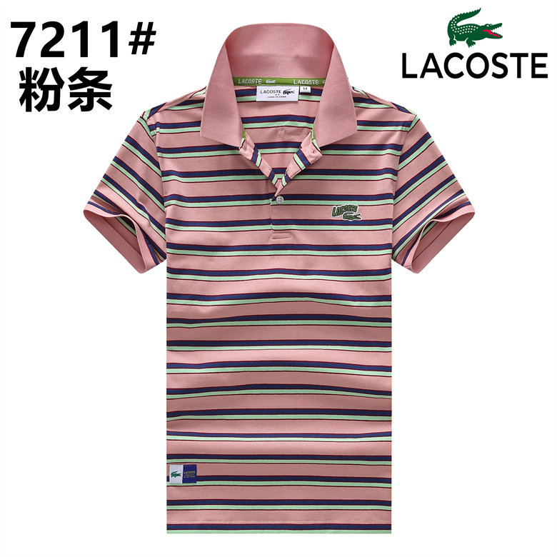 Wholesale Cheap Lacoste Short Sleeve Lapel T Shirts for Sale