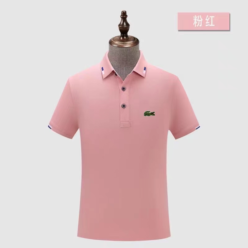 Wholesale Cheap Lacoste Short Sleeve Lapel T Shirts for Sale