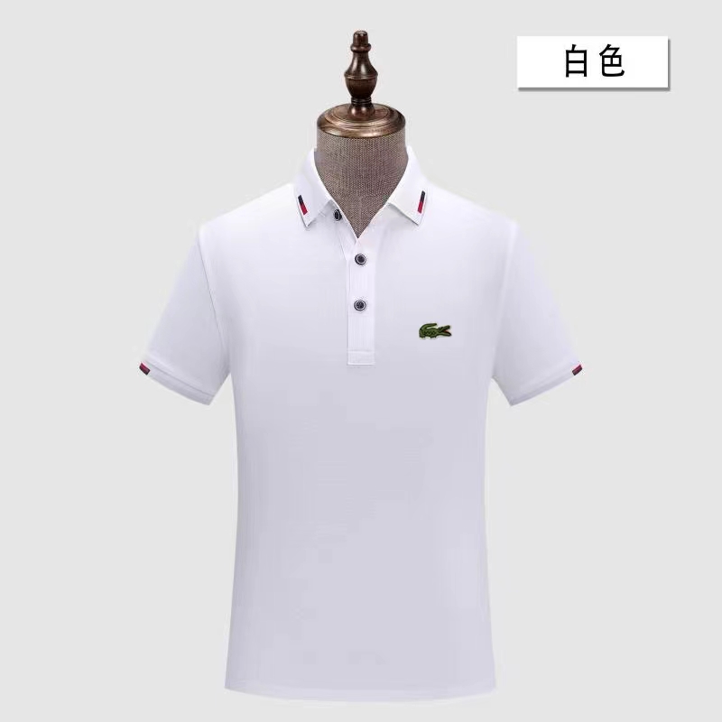 Wholesale Cheap Lacoste Short Sleeve Lapel T Shirts for Sale